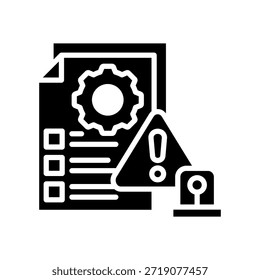 Ilustración vectorial de glifo de icono de gestión de incidentes