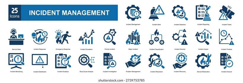  Incident Management icon pack collection sets

