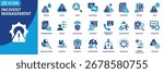 Incident management icon set collection in flat style. Icon pack contains alert, report, issue, response, risk, damage, monitor, disruption, recovery, security, crisis, triage, mitigation