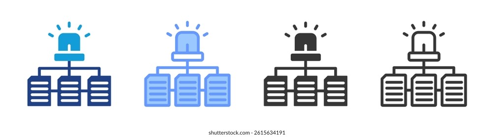 Incident Management icon set multiple style collection