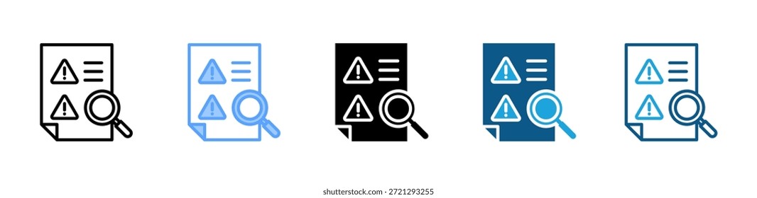 Conjunto de iconos de administración de incidentes colección de estilos múltiples