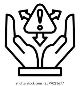 Incident Management Outline  Icon simple Vector Element For Design