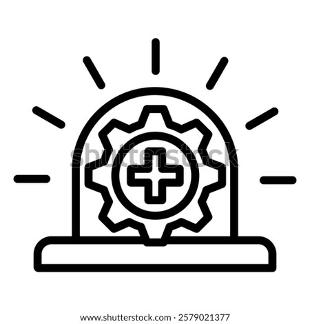 Incident Management Outline  Icon simple Vector Element For Design