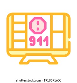 incident notification color icon vector. incident notification sign. isolated symbol illustration