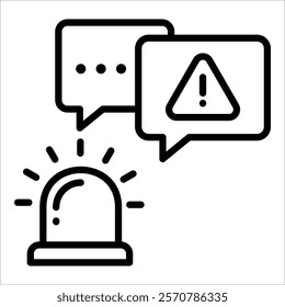 Incident Notification Icon Element For Design