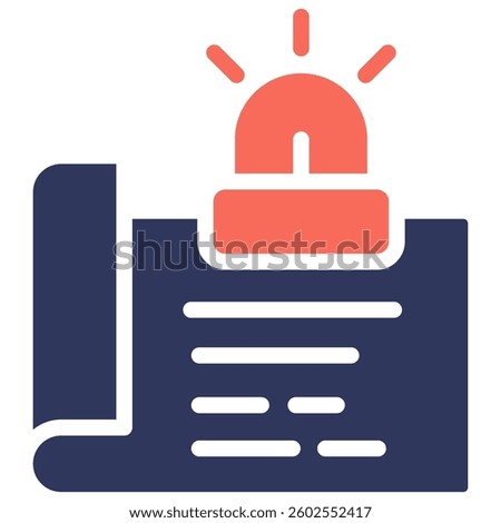 Incident Plan Icon Element For Design And Vector