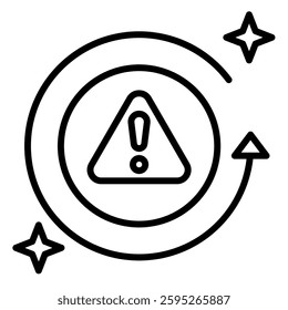 Incident Recovery icon line vector illustration