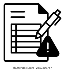 Incident Report Form Icon Element For Design