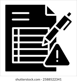Incident Report Form Icon Element For Design