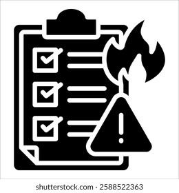 Incident Report Icon Element For Design