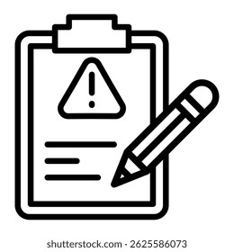 Elemento Ícone Do Relatório De Incidentes Para Design
