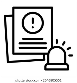 Incident Report Icon Element For Design