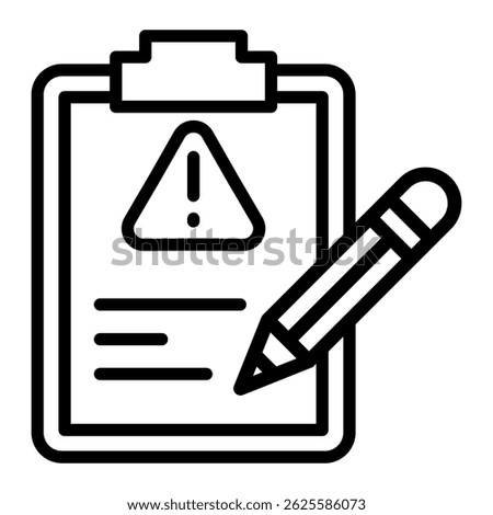 Incident Report Icon Element For Design