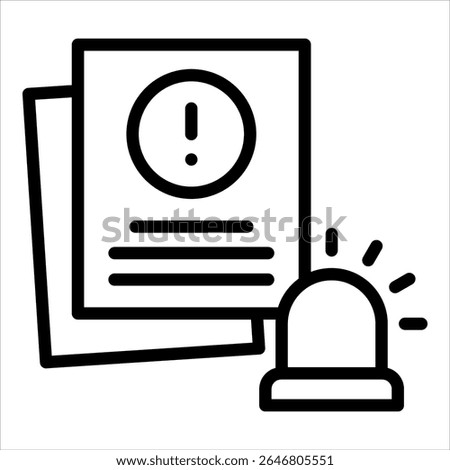 Incident Report Icon Element For Design