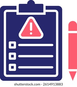 Incident Report Icon Fill Vector Illustration