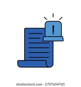 Incident Report icon outline editable stroke line drawing eps.