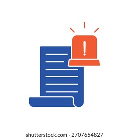 Icono de informe de incidentes esbozo de trazos editable dibujo de línea eps.