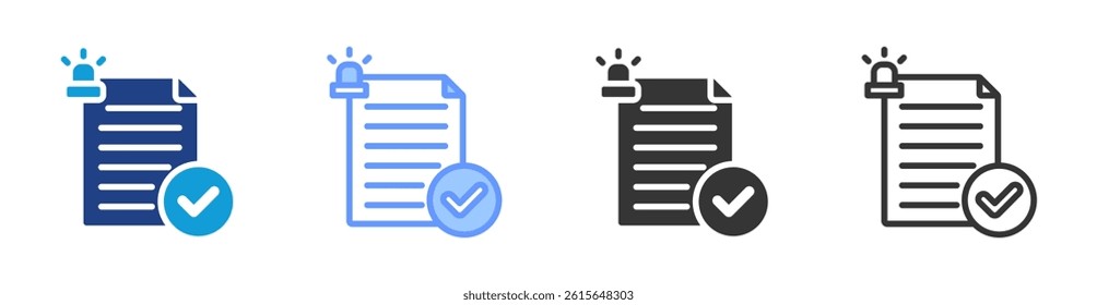Incident Report icon set multiple style collection