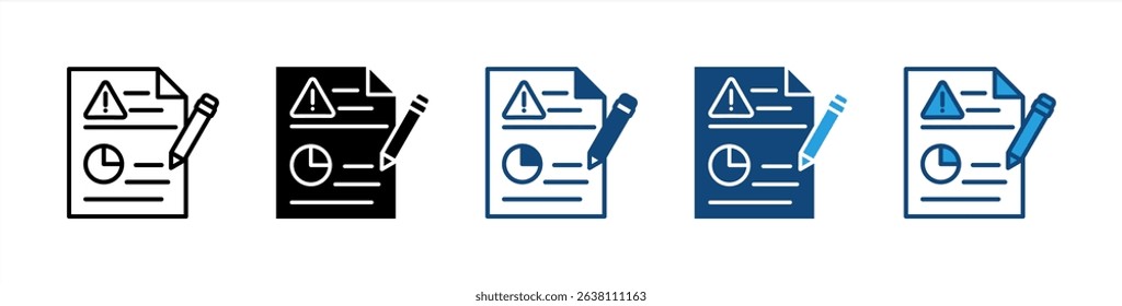 Incident Report icon sheet multiple style collection