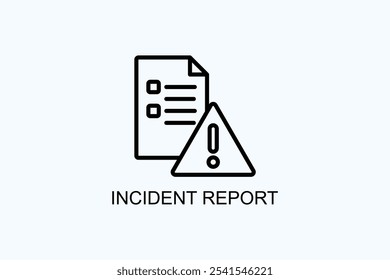 Incident Report Vector Or Logo Sign Symbol Illustration
