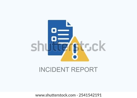 Incident Report Vector Or Logo Sign Symbol Illustration