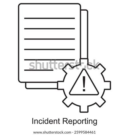 Incident Reporting Icon, Effective Strategies for Incident Reporting and Management, Enhancing Workplace Safety Through Structured Incident Reporting, icon, vector