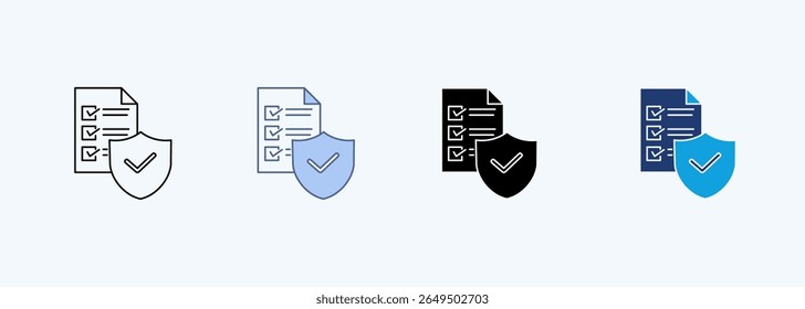 Icono de línea de notificación de incidentes de alta calidad
