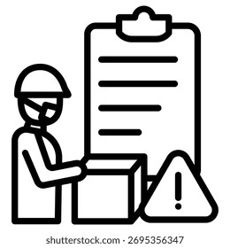 Icono de Web de informes de incidentes en estilo de esquema