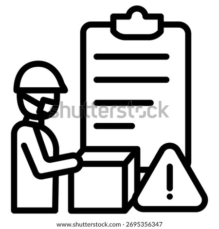 incident reporting web icon in outline style