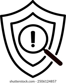 Incident Response icon. Cybersecurity analyzing icon. Replaceable vector design. 
