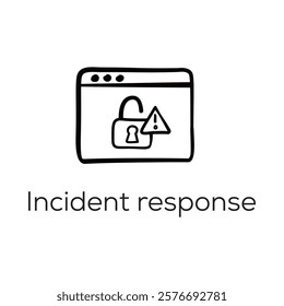 Incident Response Icon – Laptop with Warning Representing Cyber Threat Management