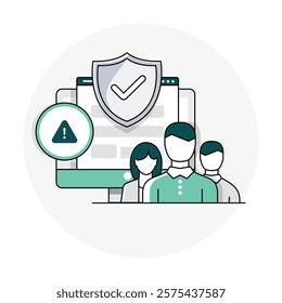 Incident Response Icon Representing Threat Management, Cyber Attack Handling, and Emergency Recovery