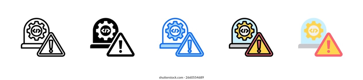 Ícone de resposta a incidente definir coleção de vários estilos