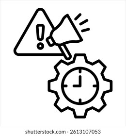Incident Response Line Icon Vector Illustration