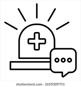 Incident Response Outline Icon Vector Illustration