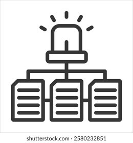 Incident Response Plan Outline Icon Vector Illustration
