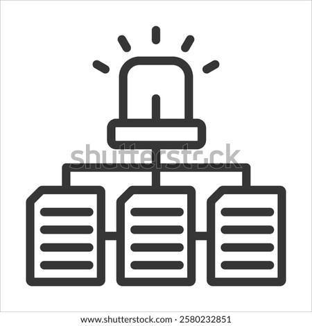 Incident Response Plan Outline Icon Vector Illustration