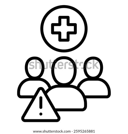 Incident Response Team icon line vector illustration