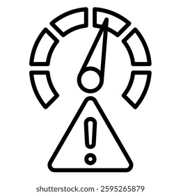 Incident Severity icon line vector illustration