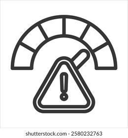 Incident Severity Outline Icon Vector Illustration