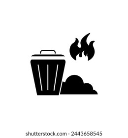 incineration concept line icon. Simple element illustration. incineration concept outline symbol design.