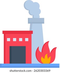 Icono de incineración Ilustración vectorial plana