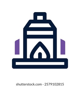 incineration icon. vector dual tone icon for your website, mobile, presentation, and logo design.