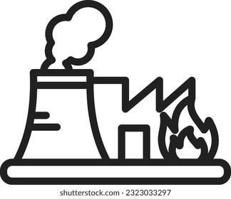 Incinerator Icon image. Suitable for mobile application.