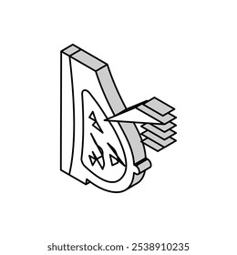 incision breast isometric icon vector. incision breast sign. isolated symbol illustration
