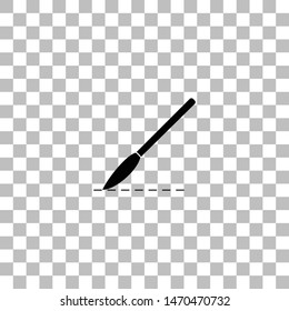 Incision surgery. Black flat icon on a transparent background. Pictogram for your project