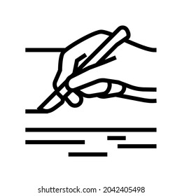 incision surgery line icon vector. incision surgery sign. isolated contour symbol black illustration