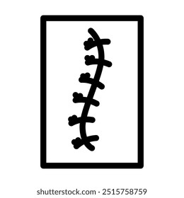 incision surgery line icon vector. incision surgery sign. isolated contour symbol black illustration