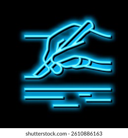 incision surgery neon light sign vector. incision surgery illustration