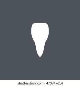 incisor icon in flat style